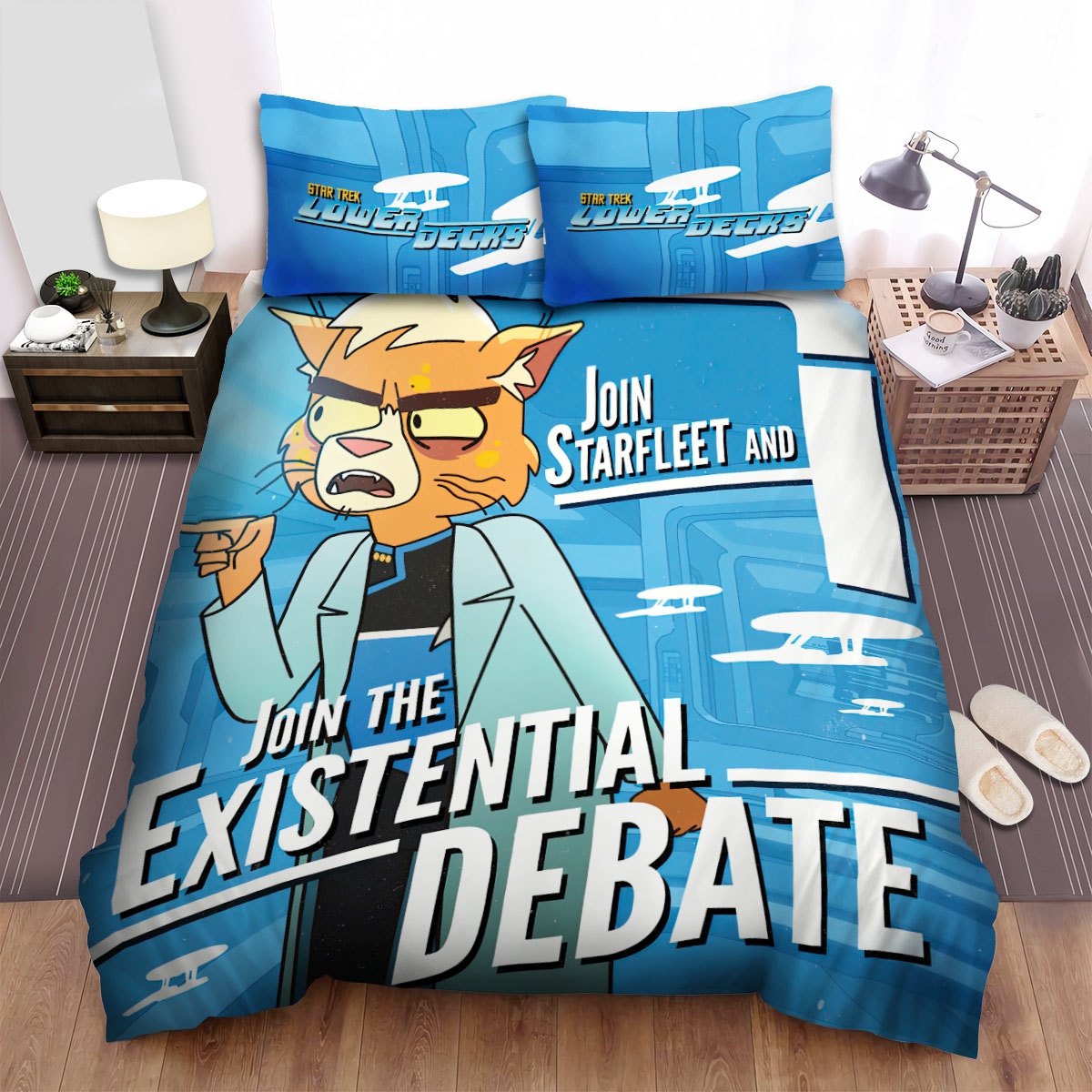 Star Trek Lower Decks (2020) Movie Join The Existential Debate Bed Sheets Spread Duvet Cover Bedding Set - Unique Anime Apparel for Fans