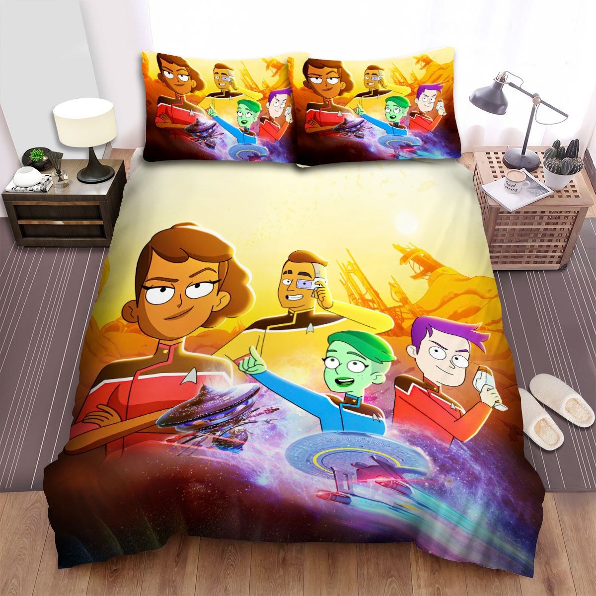 Star Trek Lower Decks (2020) Movie Original Poster Bed Sheets Spread Duvet Cover Bedding Set - Unique Anime Apparel for Fans