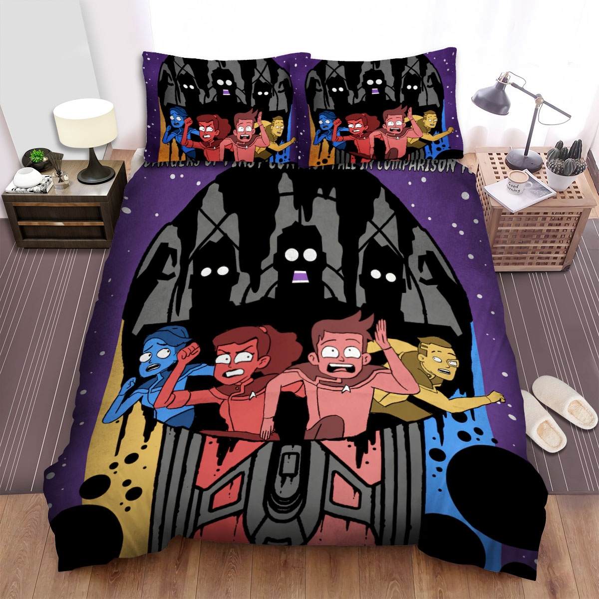 Star Trek Lower Decks (2020) Movie Second Contact Bed Sheets Spread Comforter Duvet Cover Bedding Set - Unique Anime Apparel for Fans
