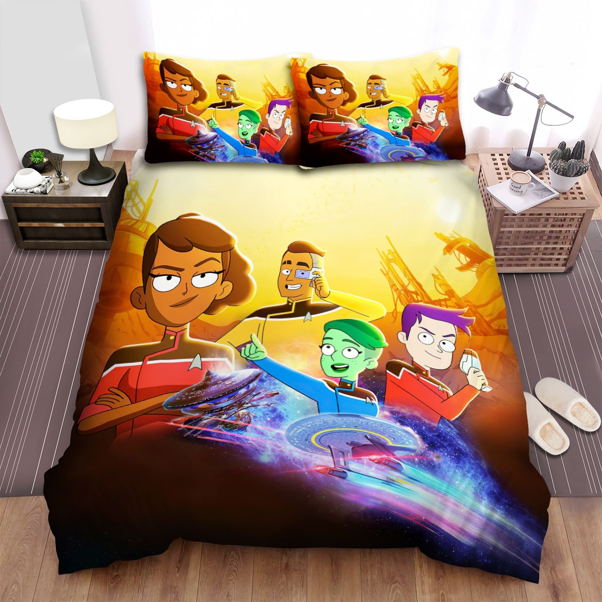 Star Trek Lower Decks Movie Poster 5 Bed Sheets Spread Duvet Cover Bedding Set - Unique Anime Apparel for Fans
