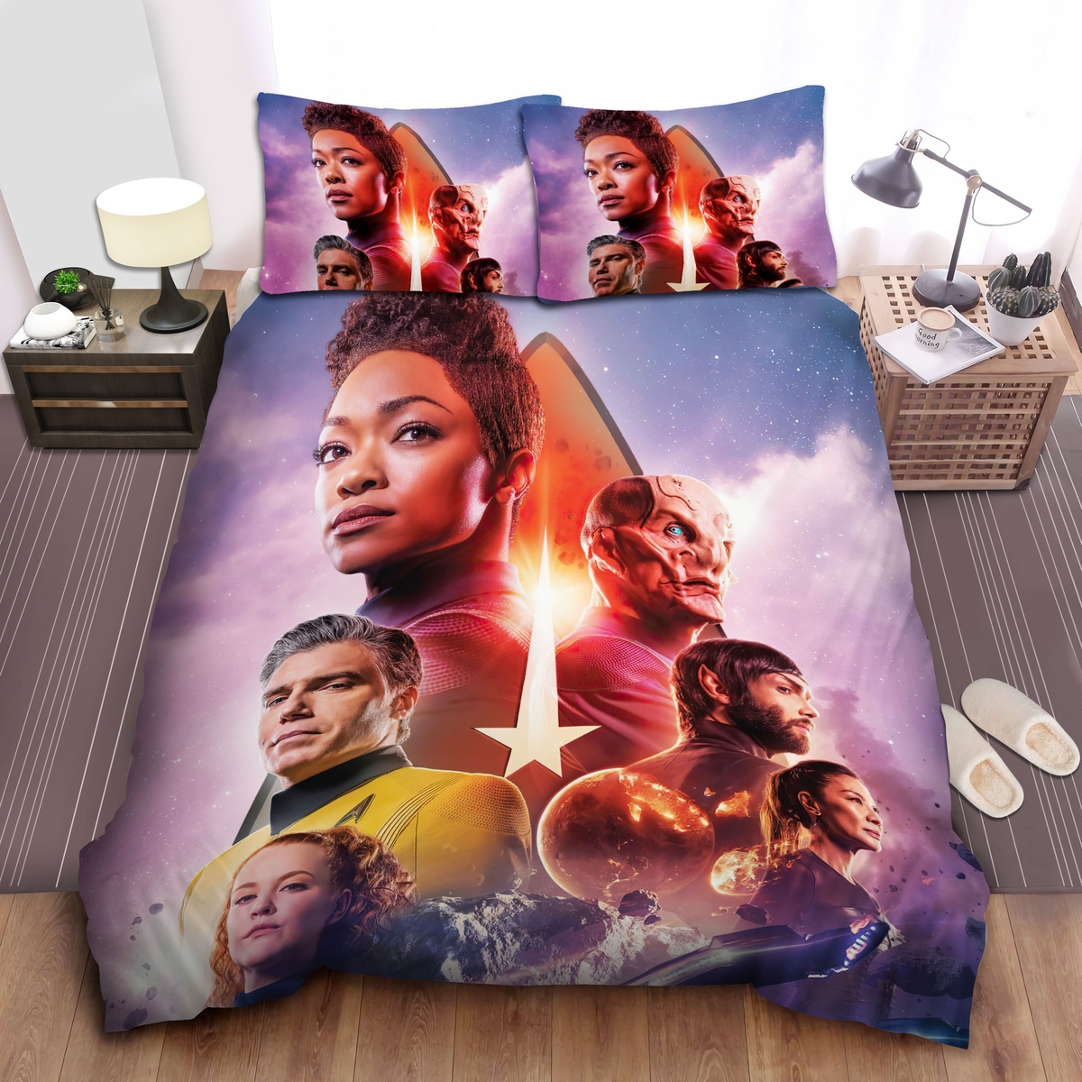 Star Trek Starfleet Command Bed Sheets Spread Duvet Cover Bedding Set - Unique Anime Apparel for Fans