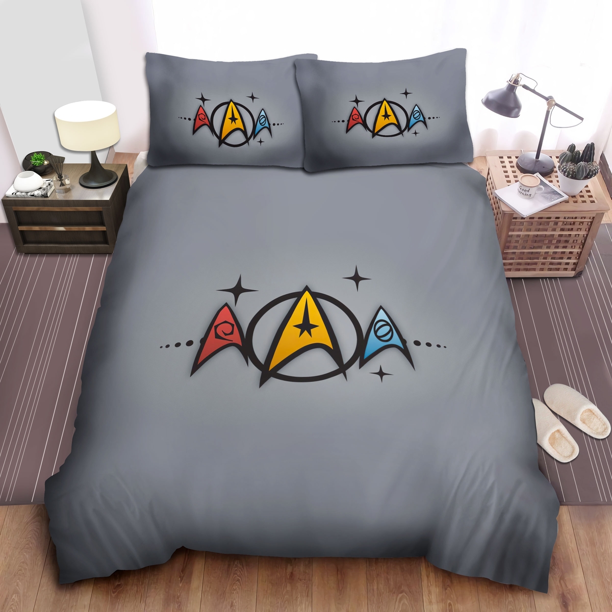 Star Trek Starfleet Logo Bed Sheets Spread Duvet Cover Bedding Set - Unique Anime Apparel for Fans