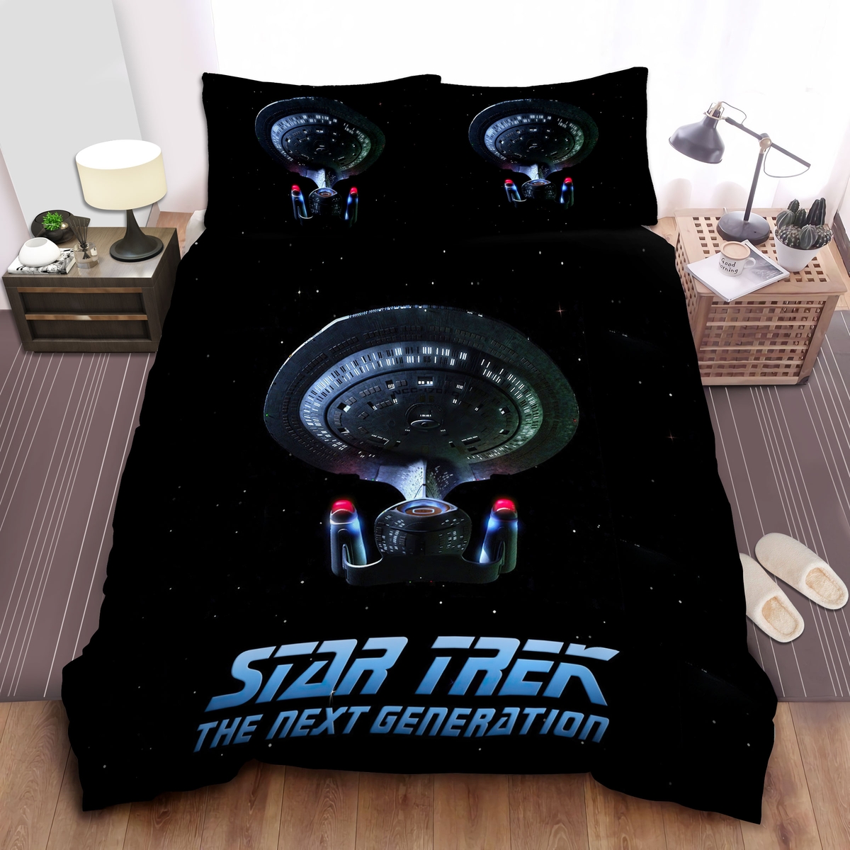 Star Trek Starship In Space Bed Sheets Spread Duvet Cover Bedding Set - Unique Anime Apparel for Fans