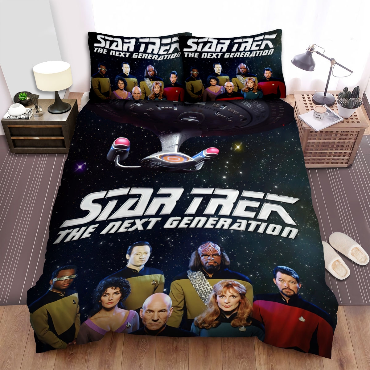 Star Trek The Next Generation Movie Ufos In The Galaxy Poster Bed Sheets Spread Duvet Cover Bedding Set - Unique Anime Apparel for Fans