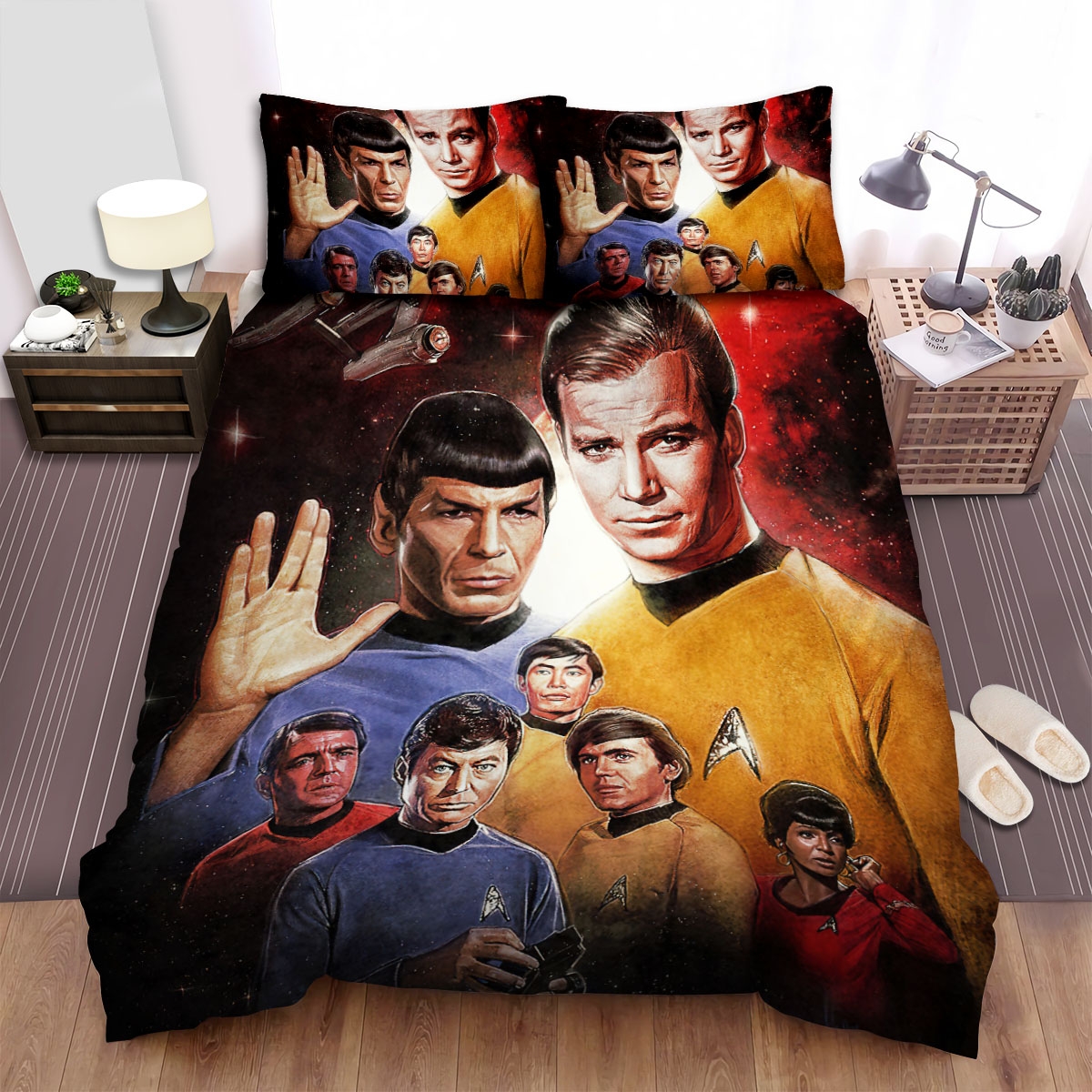 Star Trek The Original Series Art Paintings Bed Sheets Spread Duvet Cover Bedding Set - Unique Anime Apparel for Fans