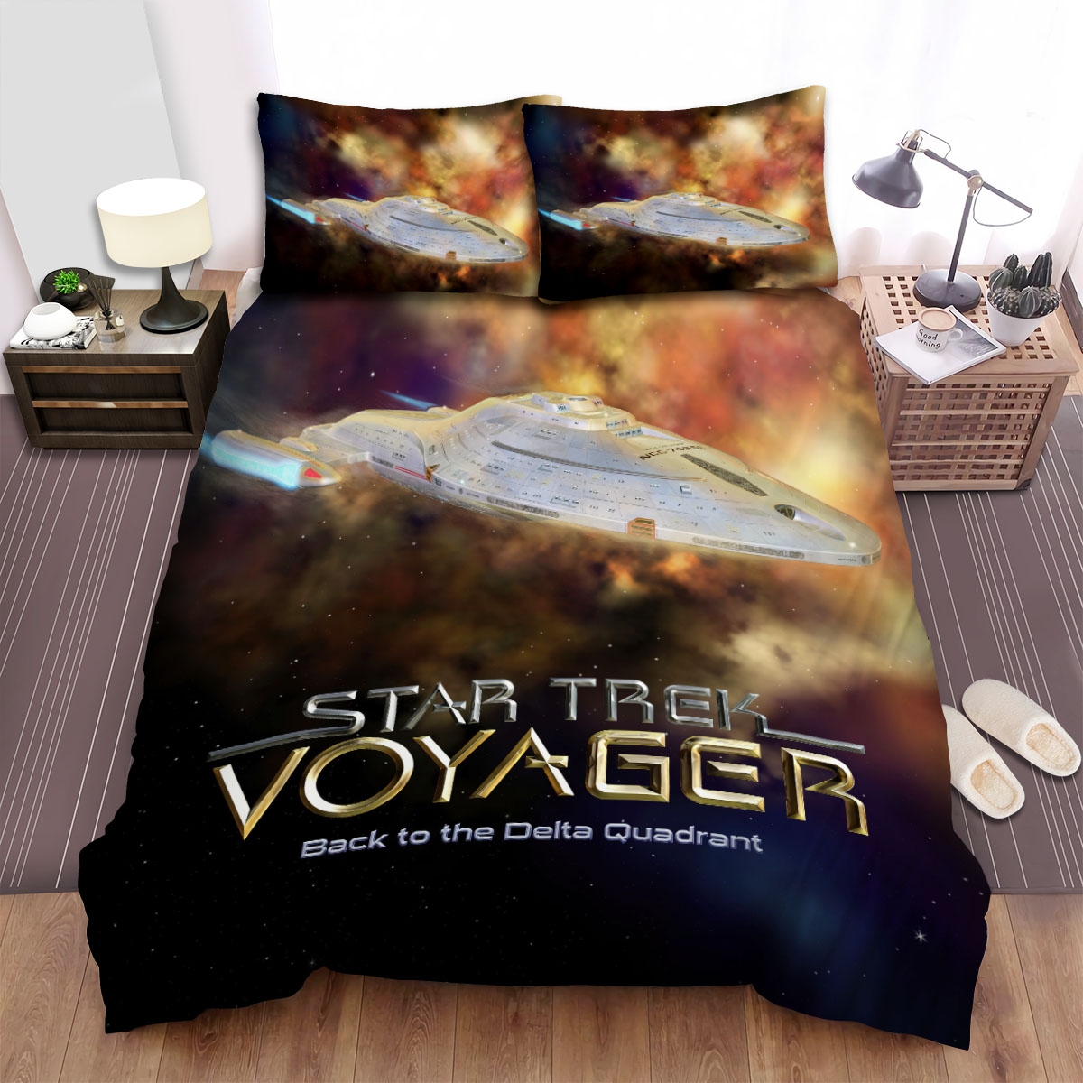 Star Trek Voyager Back To The Delta Quadrant Bed Sheets Spread Duvet Cover Bedding Set - Unique Anime Apparel for Fans