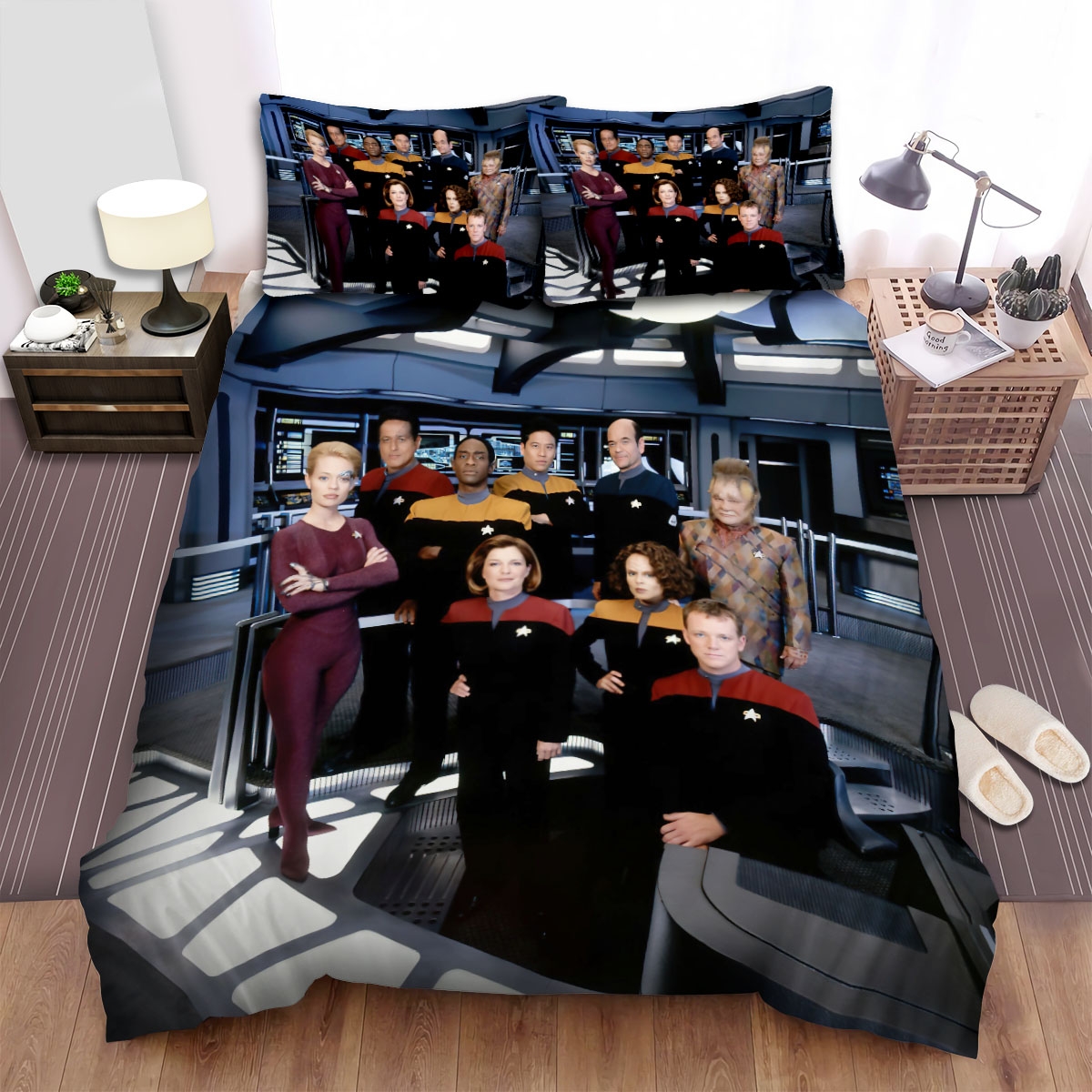 Star Trek Voyager The Center Of Spaceship Bed Sheets Spread Duvet Cover Bedding Set - Unique Anime Apparel for Fans