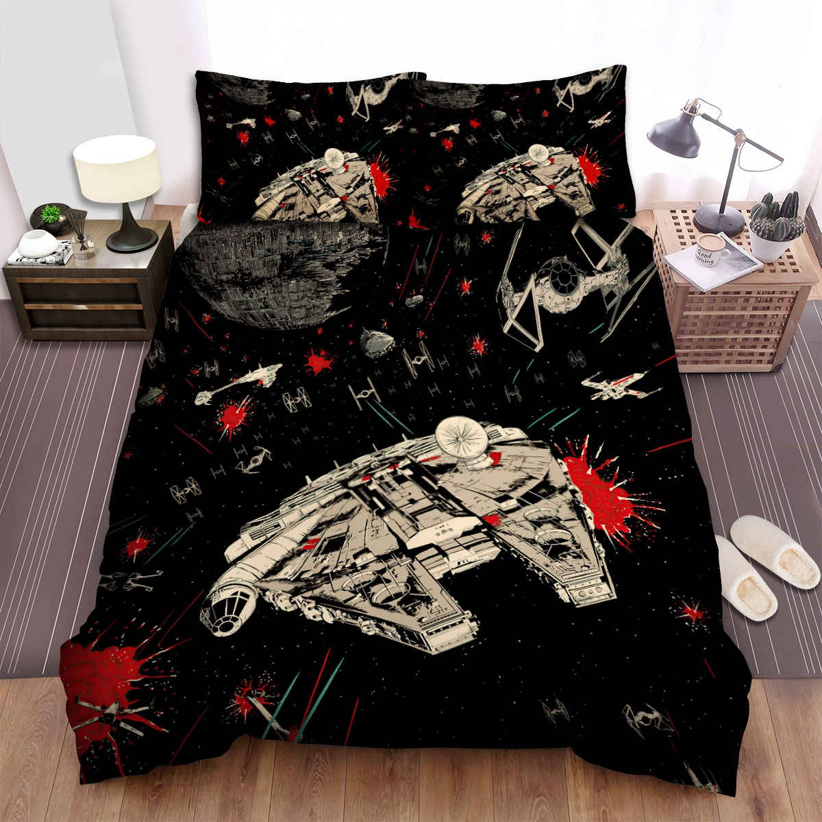 Star Wars Episode Vi - Return Of The Jedi Art Of Scene In The Film Movie Poster Bed Sheets Spread Duvet Cover Bedding Set - Unique Anime Apparel for Fans