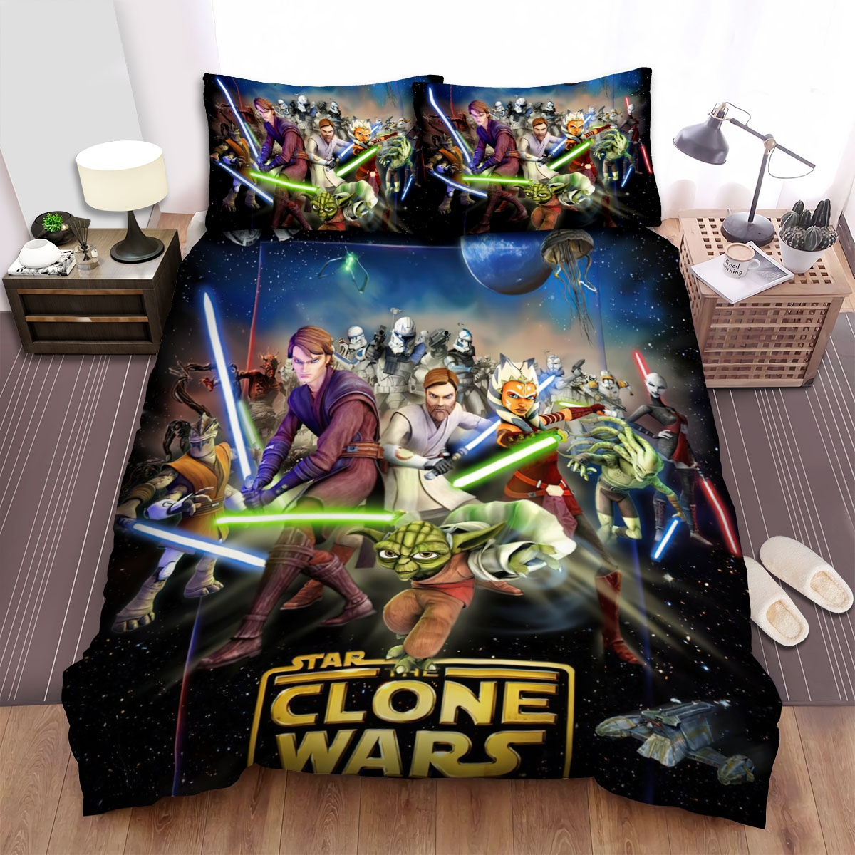 Star Wars The Clone Wars (2008-2020) Movie Poster 5 Bed Sheets Spread Duvet Cover Bedding Set - Unique Anime Apparel for Fans