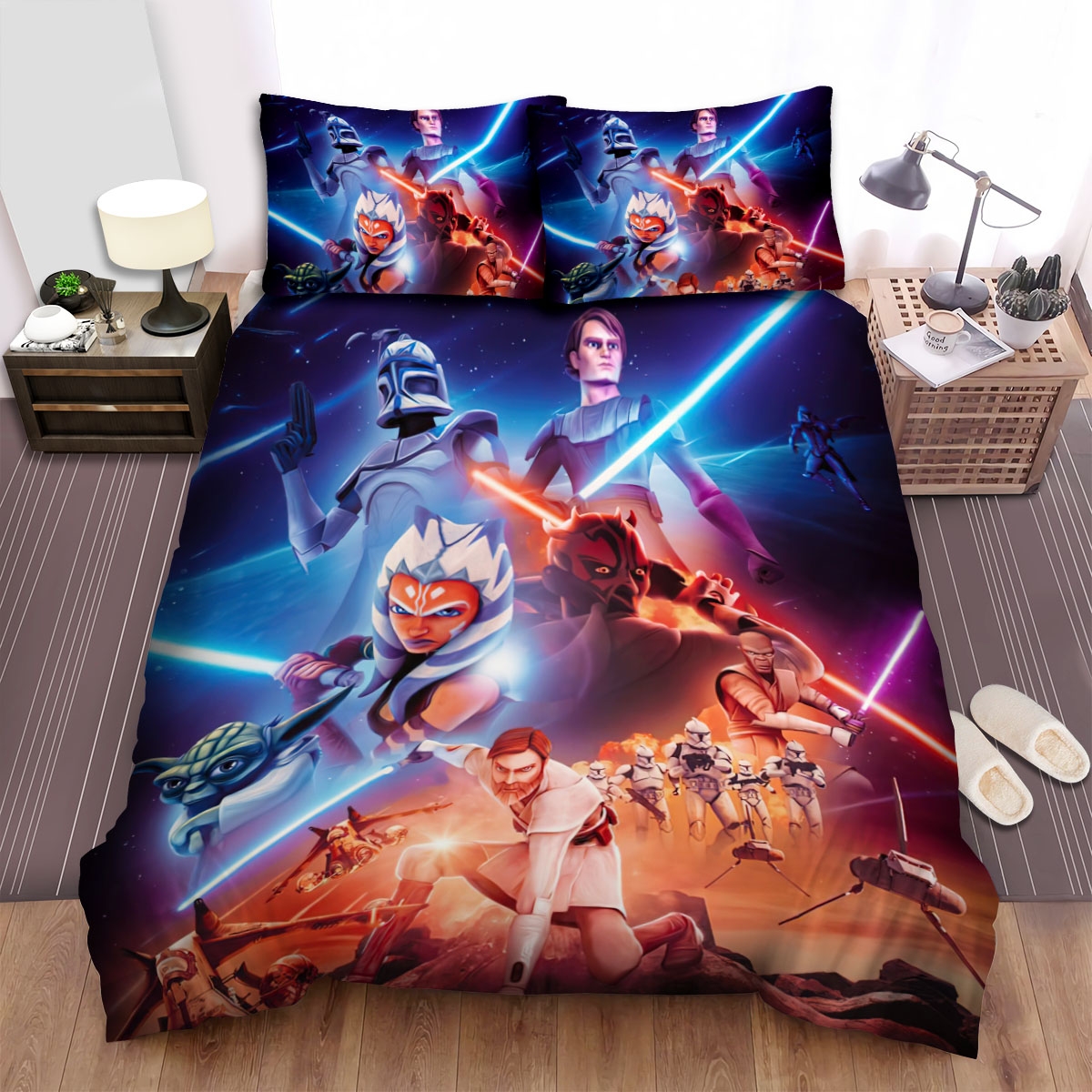 Star Wars The Clone Wars (2008-2020) The Final Season Bed Sheets Spread Duvet Cover Bedding Set - Unique Anime Apparel for Fans