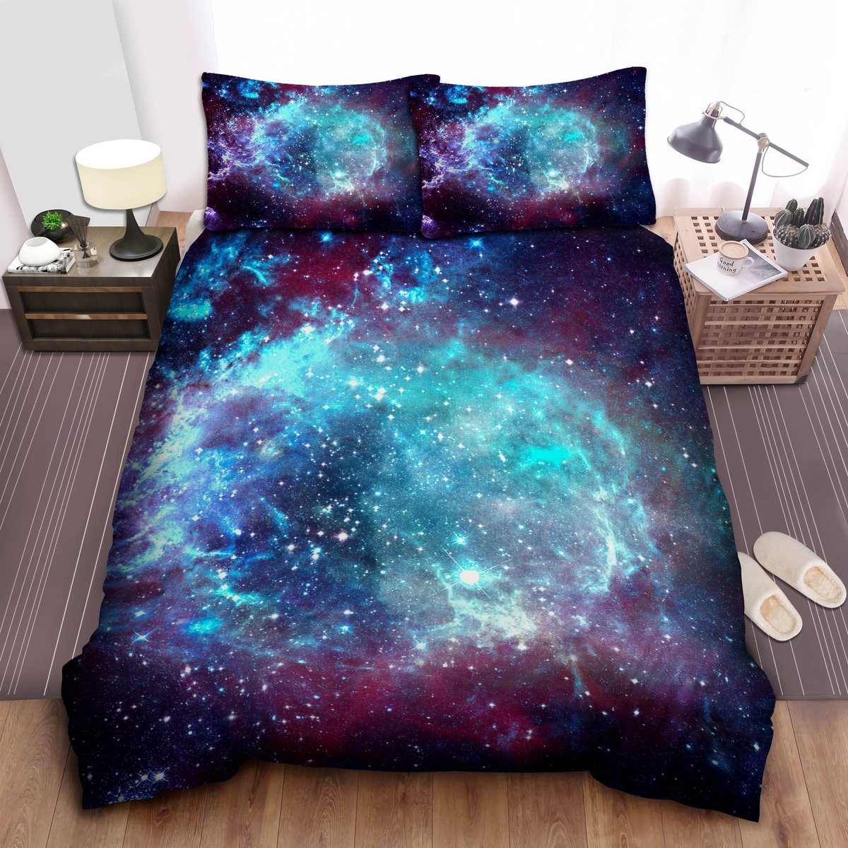 Starfield Nebula Galaxy Space Bed Sheets Spread Duvet Cover Bedding Set - Unique Anime Apparel for Fans