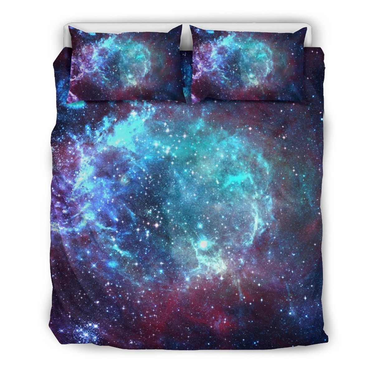 Starfield Nebula Galaxy Space Print Duvet Cover Bedding Set - Unique Anime Apparel for Fans