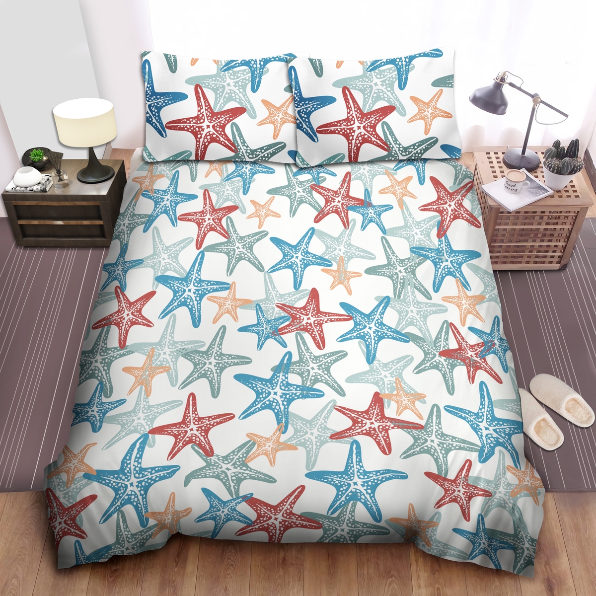 Starfish Bed Sheets Spread Duvet Cover Bedding Set - Unique Anime Apparel for Fans