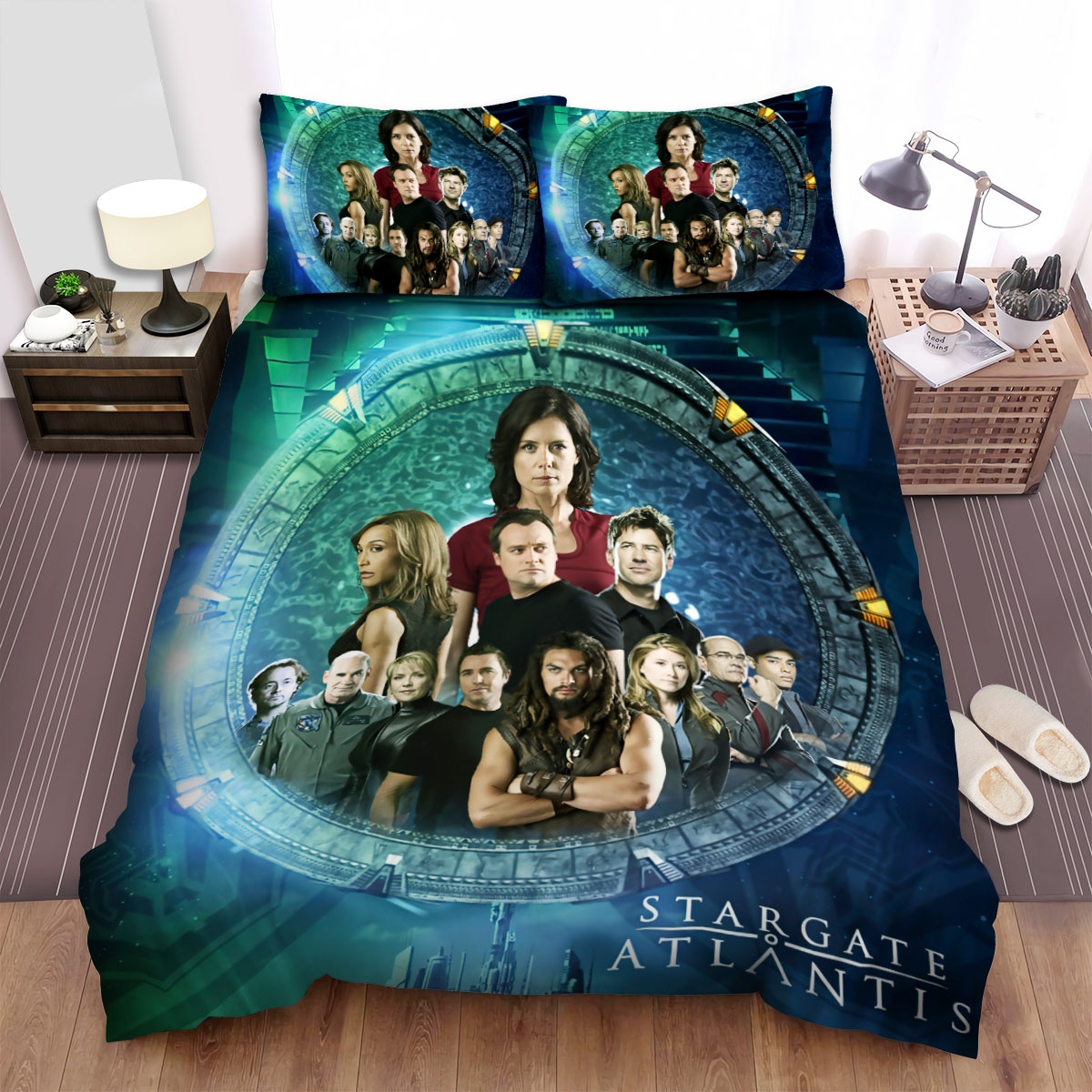 Stargate Atlantis Movie Poster 9 Bed Sheets Spread Duvet Cover Bedding Set - Unique Anime Apparel for Fans