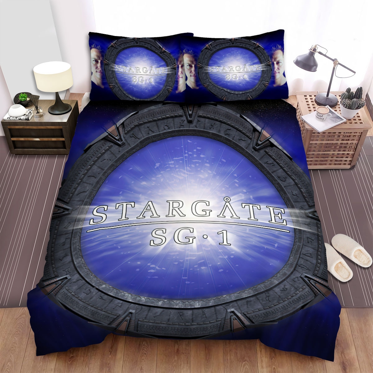 Stargate Sg-1 Movie Art 3 Bed Sheets Spread Duvet Cover Bedding Set - Unique Anime Apparel for Fans