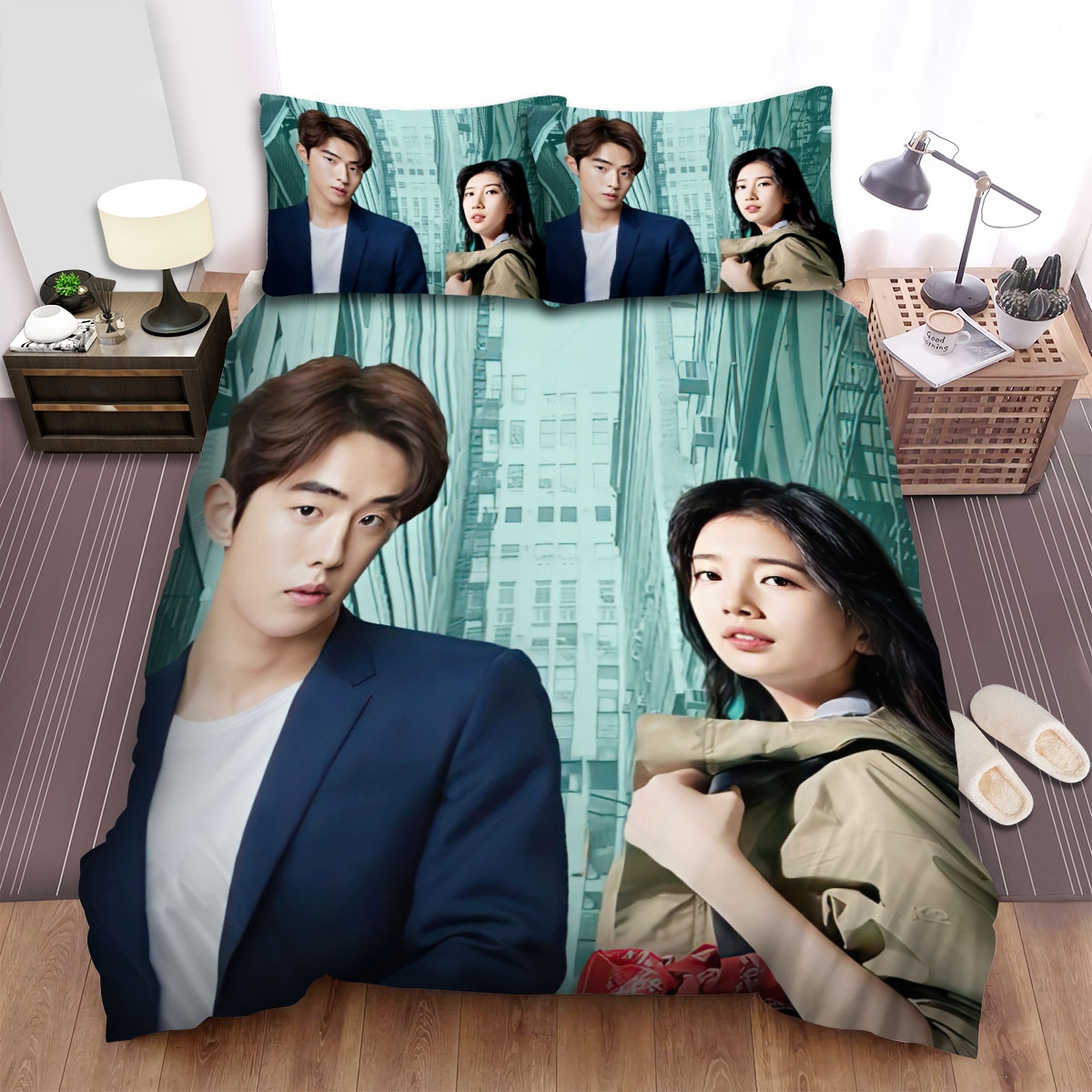 Start-Up (2020) Nam Joo Huyk - Bae Suzy Movie Poster Bed Sheets Spread Duvet Cover Bedding Set - Unique Anime Apparel for Fans