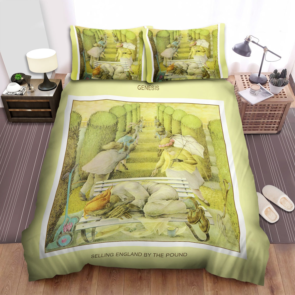 Steve Hackett Selling England By The Pound Album Cover Bed Sheets Spread Duvet Cover Bedding Set - Unique Anime Apparel for Fans