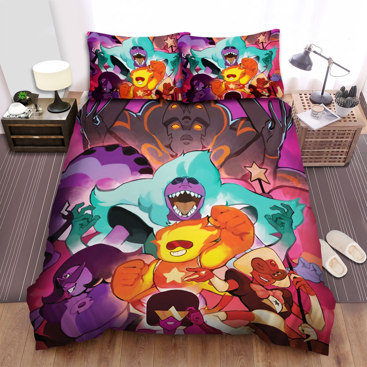 Steven Universe Characters Transformations Bed Sheets Spread Duvet Cover Bedding Set - Unique Anime Apparel for Fans