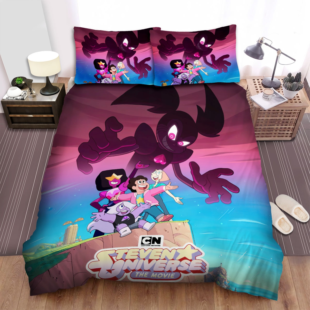 Steven Universe Ghost Background Bed Sheets Spread Comforter Duvet Cover Bedding Set - Unique Anime Apparel for Fans