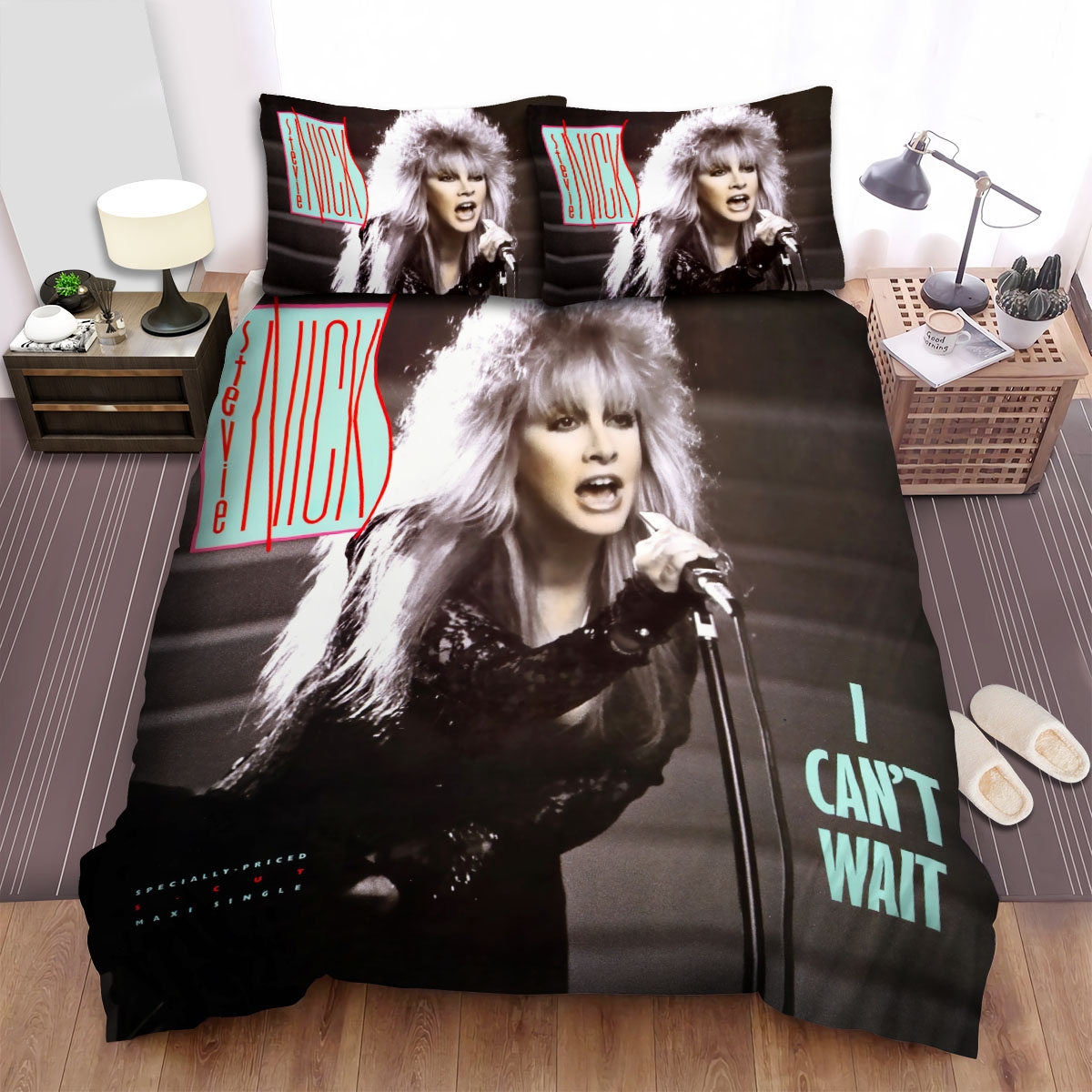 Stevie Nicks I Can't Wait Bed Sheets Spread Comforter Duvet Cover Bedding Set - Unique Anime Apparel for Fans