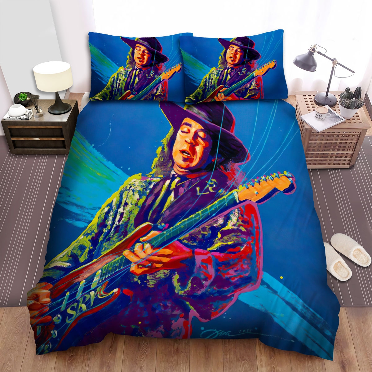 Stevie Ray Vaughan Bed Sheets Spread Duvet Cover Bedding Set - Unique Anime Apparel for Fans