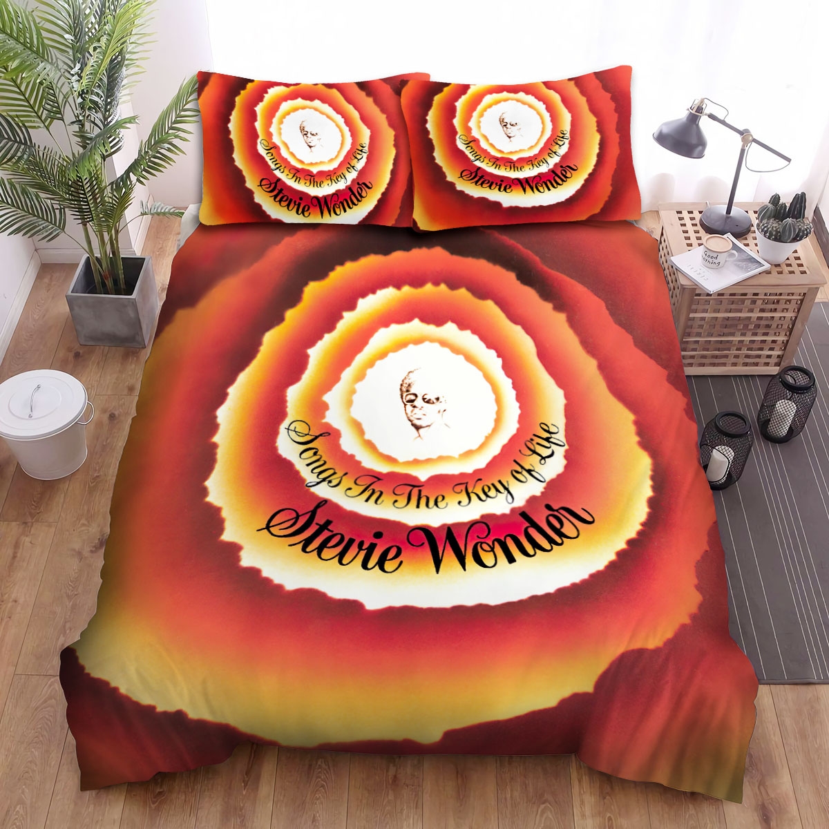 Stevie Wonder Songs In The Key Of Life Bed Sheets Spread Duvet Cover Bedding Set - Unique Anime Apparel for Fans