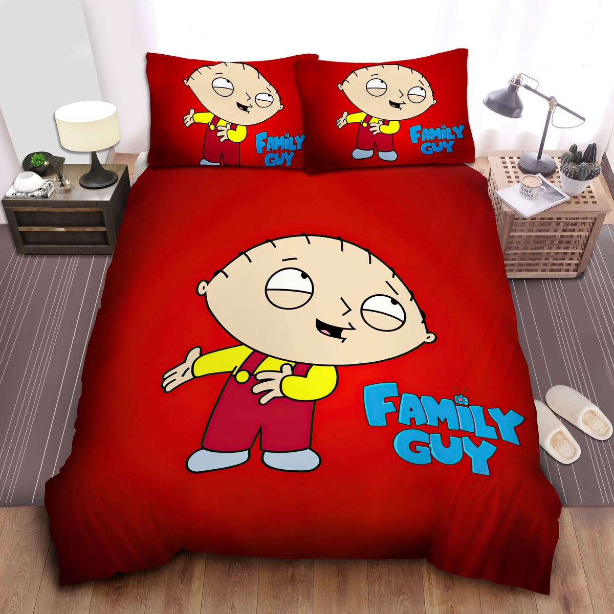 Stewie Griffin Bed Sheets Spread Duvet Cover Bedding Set - Unique Anime Apparel for Fans