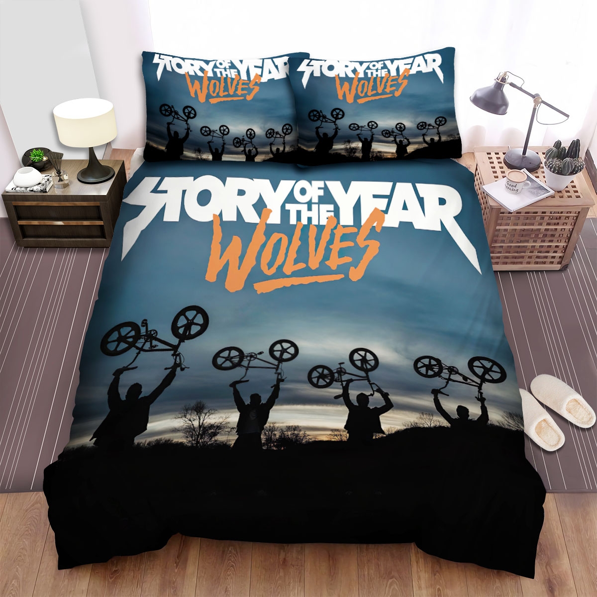 Story Of The Year Wolves Bed Sheets Spread Duvet Cover Bedding Set - Unique Anime Apparel for Fans