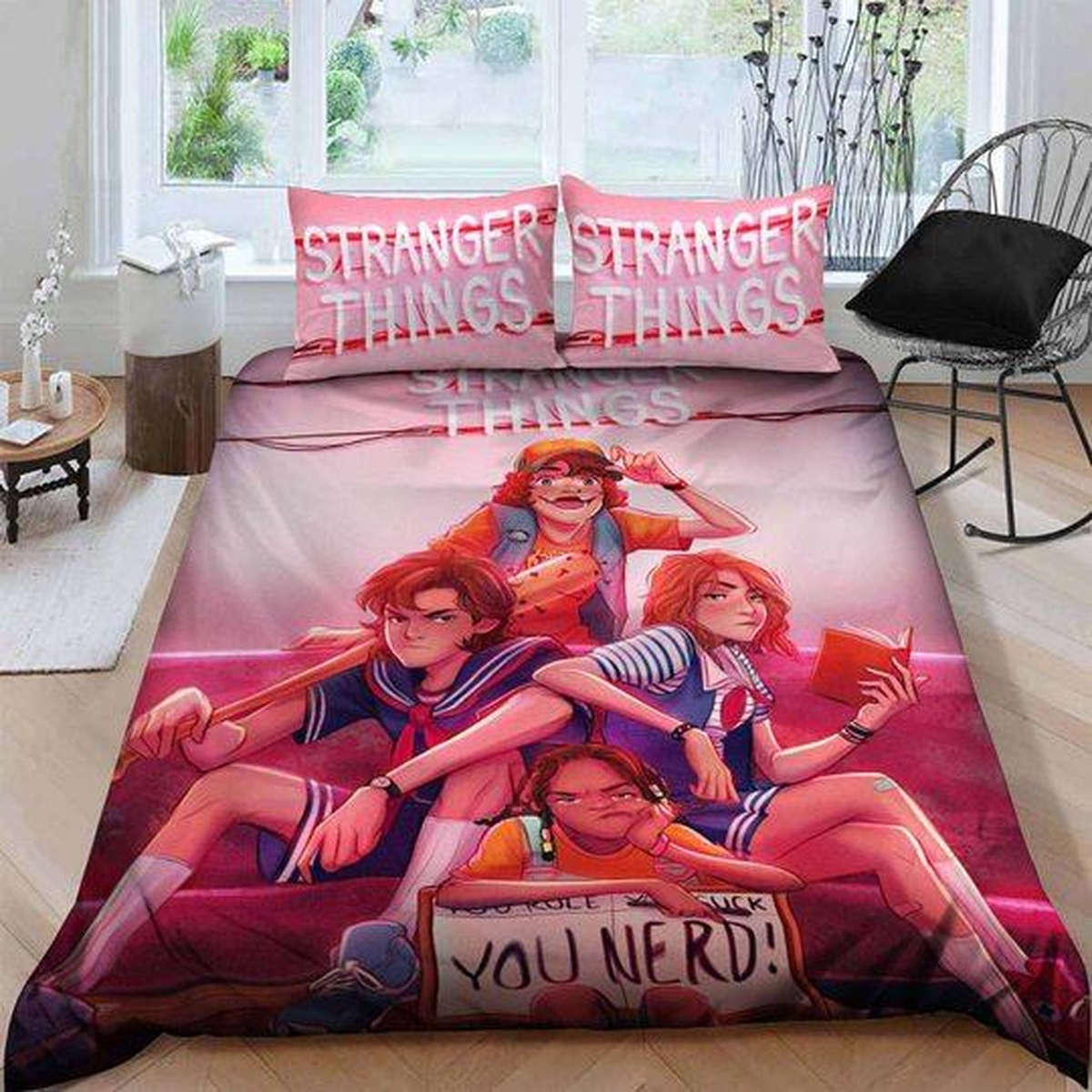 Stranger Things Bedding Set (Duvet Cover & Pillow Cases) - Unique Anime Apparel for Fans