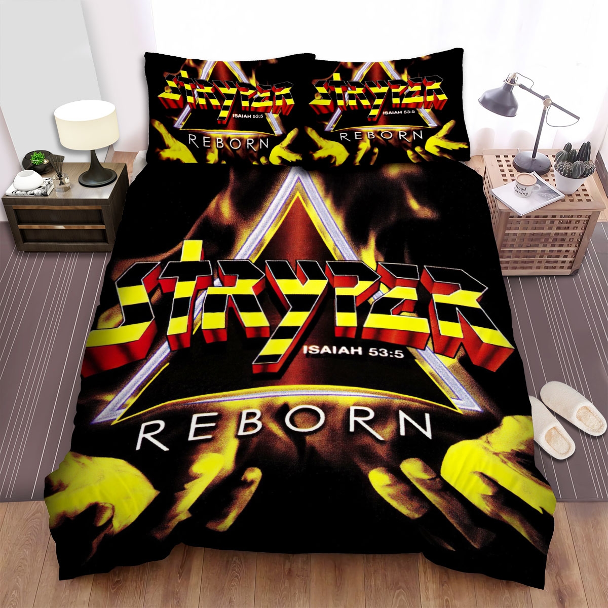 Stryper Band Reborn Bed Sheets Spread Duvet Cover Bedding Set - Unique Anime Apparel for Fans
