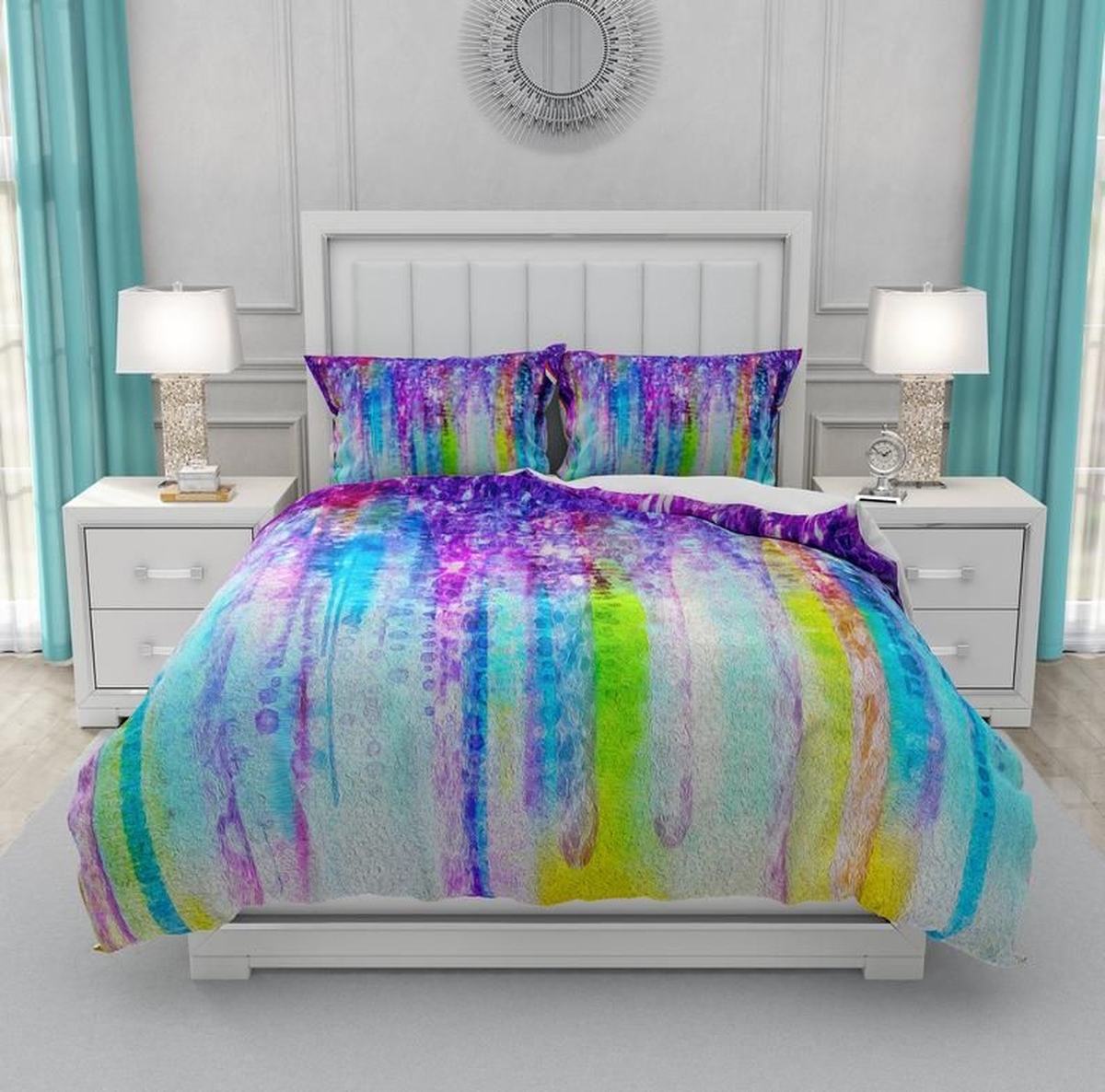 Summer Storms Bed Sheets Spread Duvet Cover Bedding Set - Unique Anime Apparel for Fans