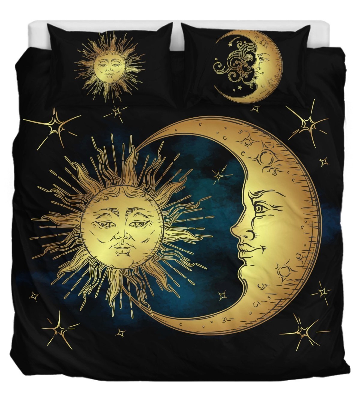 Sun And Moon Bed Sheets Spread Duvet Cover Bedding Set - Unique Anime Apparel for Fans