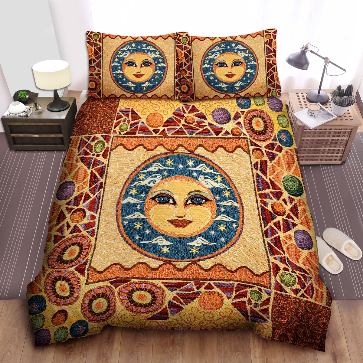 Sun Symbol Cozy Warm Duvet Cover Bedding Set - Unique Anime Apparel for Fans
