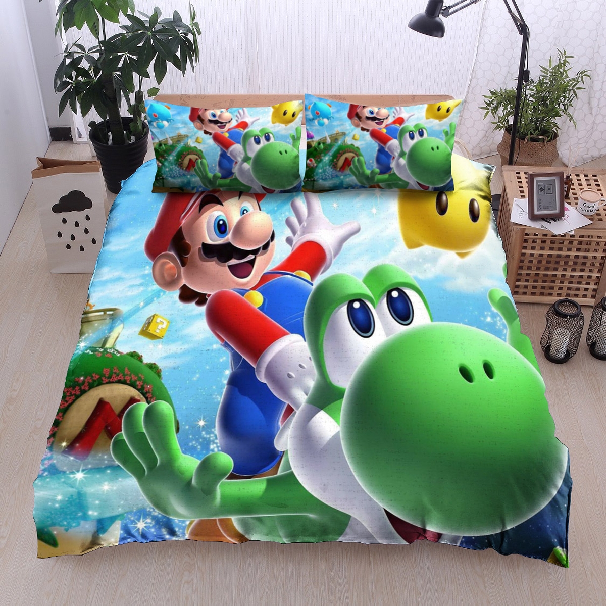 Super Mario Bedding Set (Duvet Cover & Pillow Cases) - Unique Anime Apparel for Fans