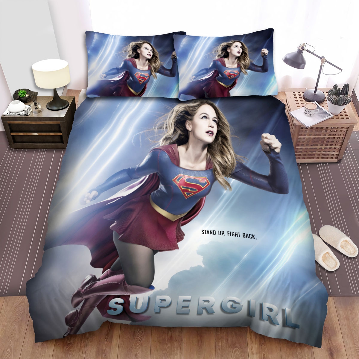 Supergirl Movie Poster 5 Bed Sheets Spread Duvet Cover Bedding Set - Unique Anime Apparel for Fans