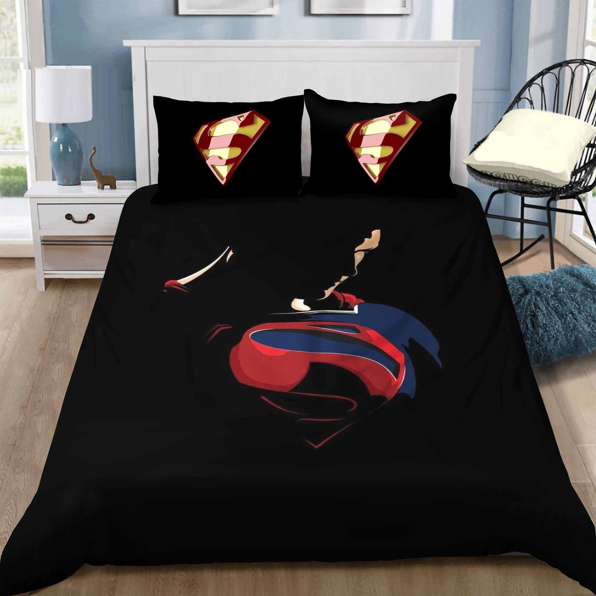 Superman Bedding Set Sleepy (Duvet Cover & Pillow Cases) - Unique Anime Apparel for Fans