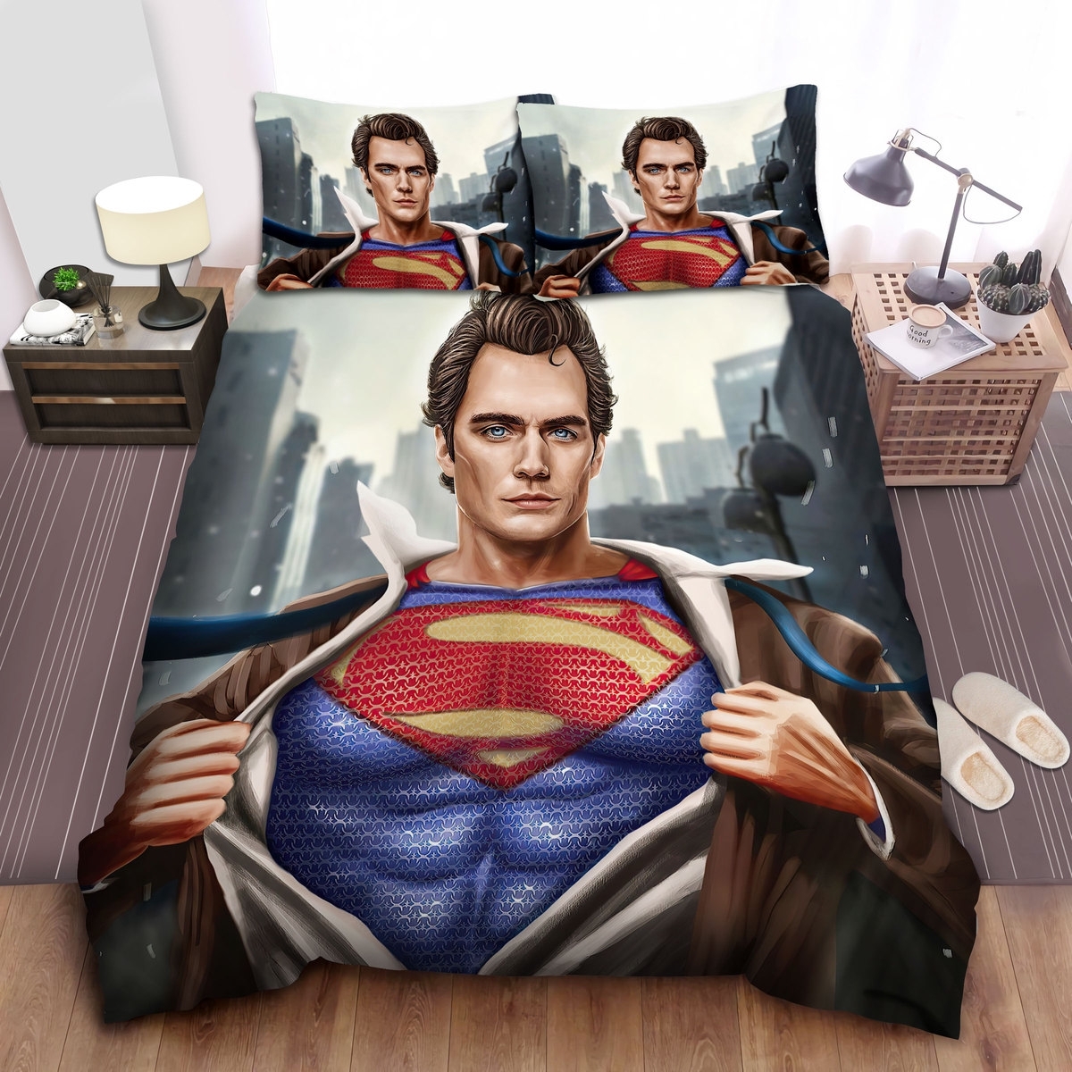 Superman Dc Comics Character Superpower Of The Reporter Bed Sheets Spread Duvet Cover Bedding Set - Unique Anime Apparel for Fans