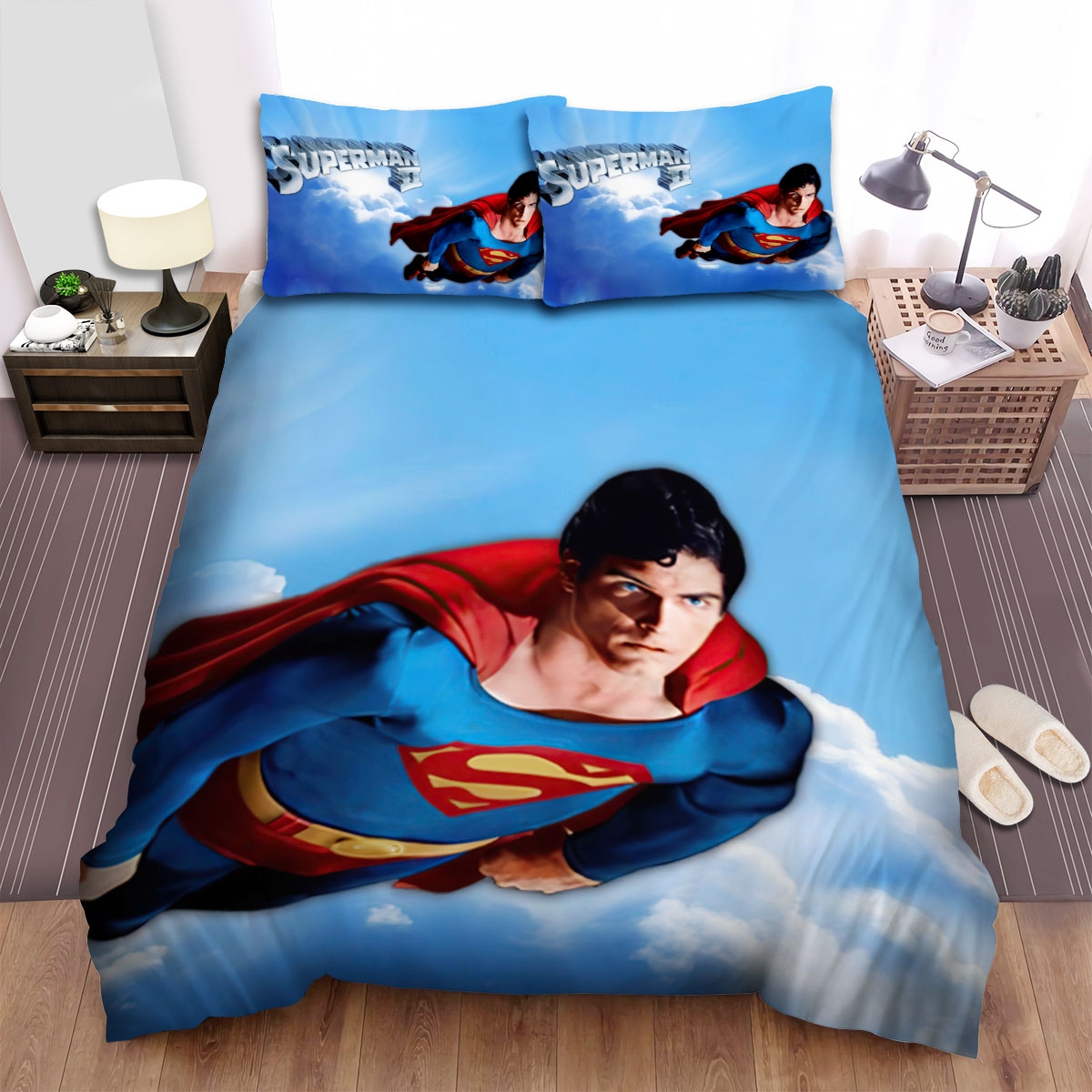 Superman Ii (1980) Wallpaper Movie Poster Bed Sheets Spread Duvet Cover Bedding Set - Unique Anime Apparel for Fans