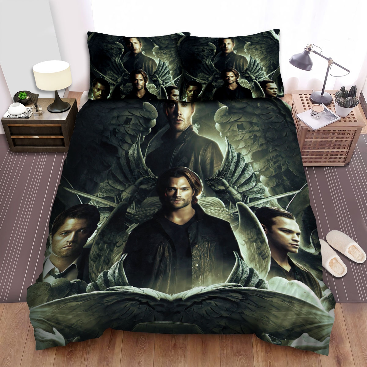 Supernatural (2005-2020) Poster 4 Bed Sheets Spread Duvet Cover Bedding Set - Unique Anime Apparel for Fans