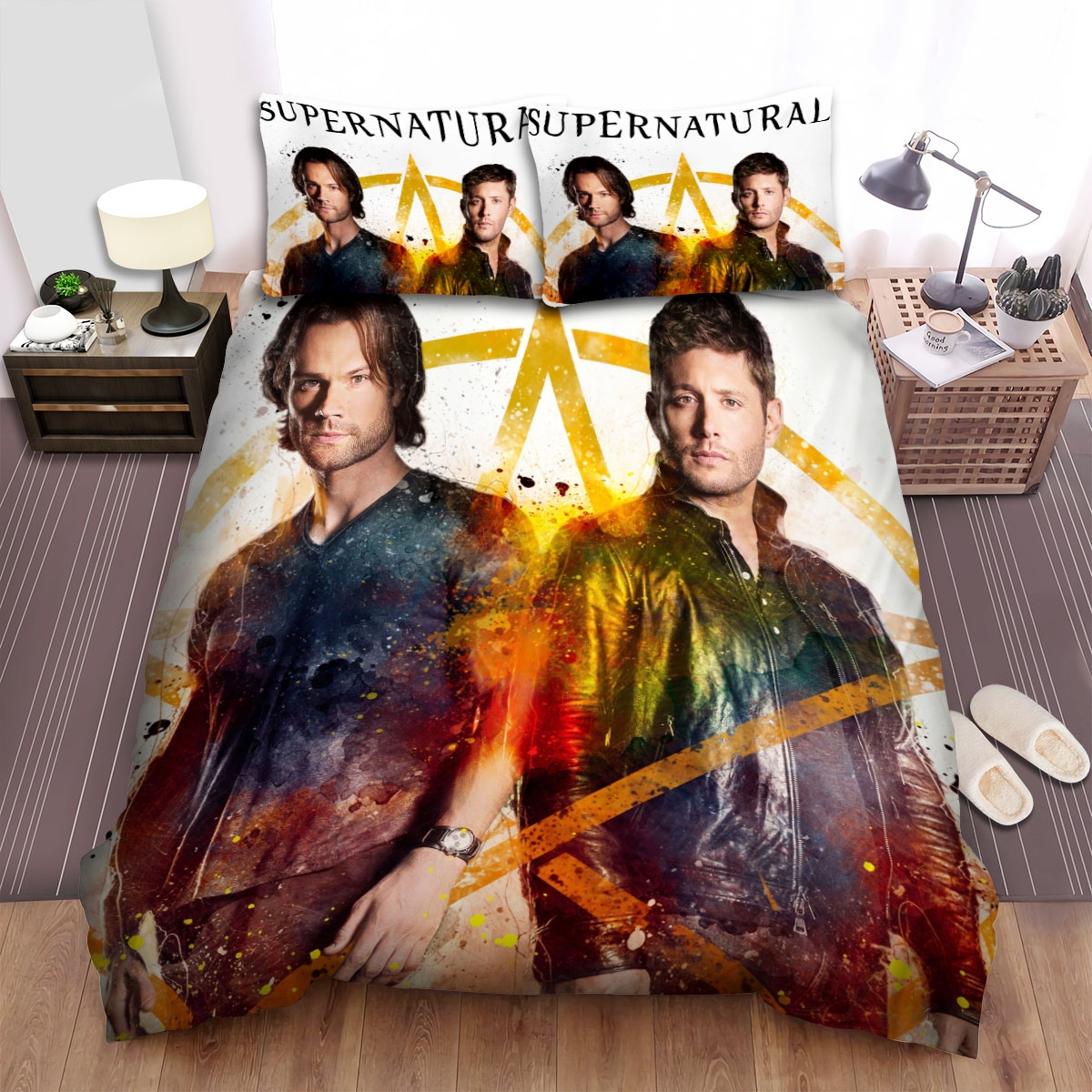 Supernatural (2005-2020) Poster Bed Sheets Spread Comforter Duvet Cover Bedding Set - Unique Anime Apparel for Fans