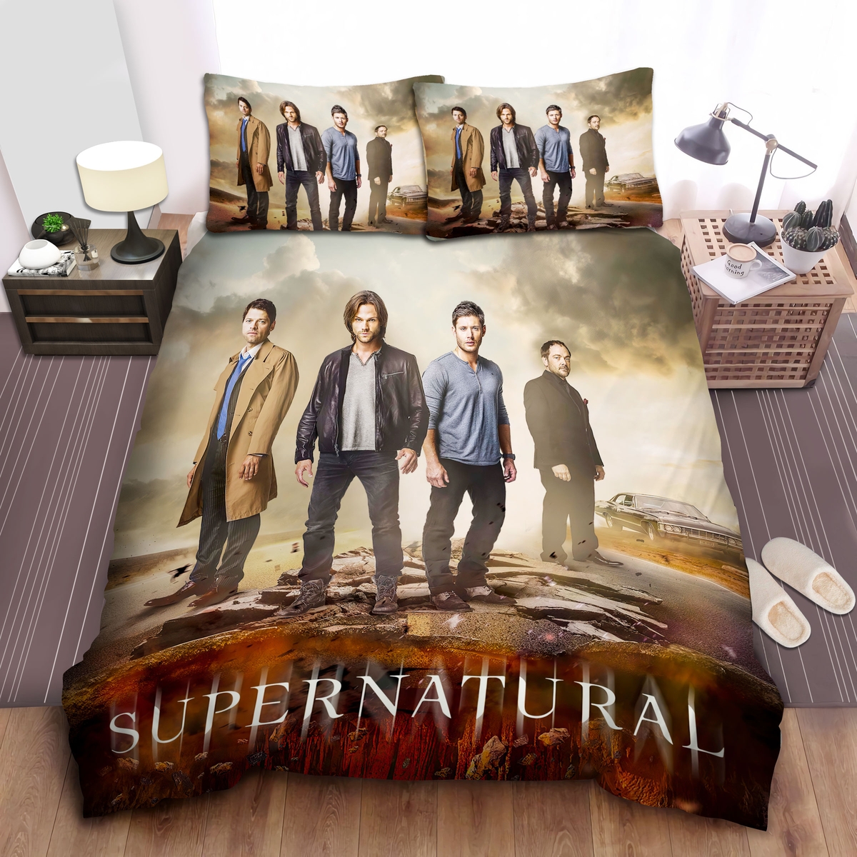 Supernatural Heaven And Hell Bed Sheets Spread Duvet Cover Bedding Set - Unique Anime Apparel for Fans