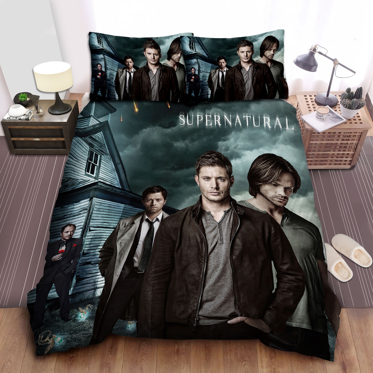 Supernatural Season 9 Characters Poster Bed Sheets Spread Comforter Duvet Cover Bedding Set - Unique Anime Apparel for Fans