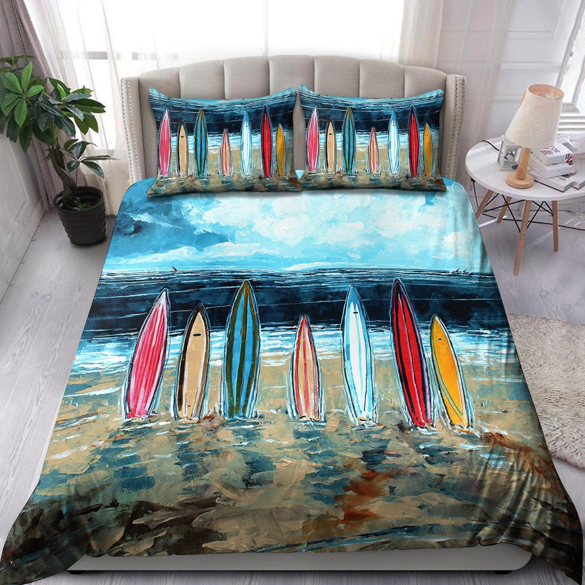 Surfboard Bedding Set Bed Sheets Spread Duvet Cover Bedding Set - Unique Anime Apparel for Fans
