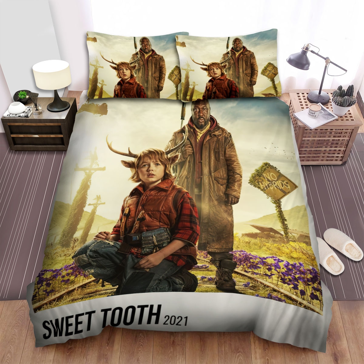 Sweet Tooth (2021) Movie Poster Fanart 5 Bed Sheets Spread Duvet Cover Bedding Set - Unique Anime Apparel for Fans