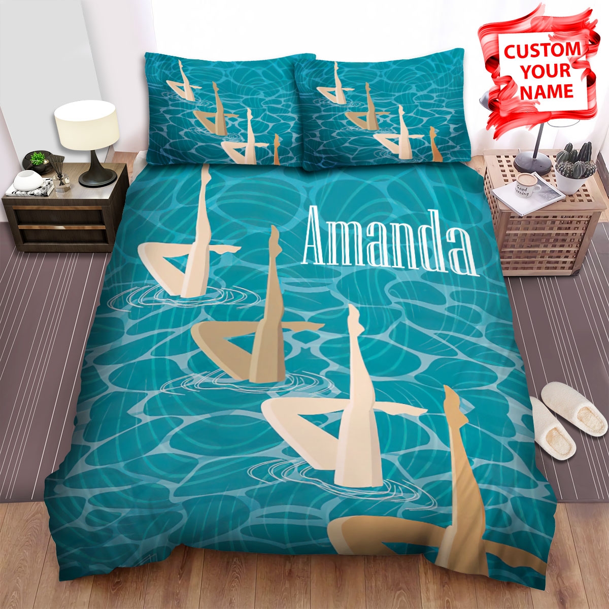 Synchronized Swimming Legs On Water Bed Sheets Spread Duvet Cover Bedding Set - Unique Anime Apparel for Fans