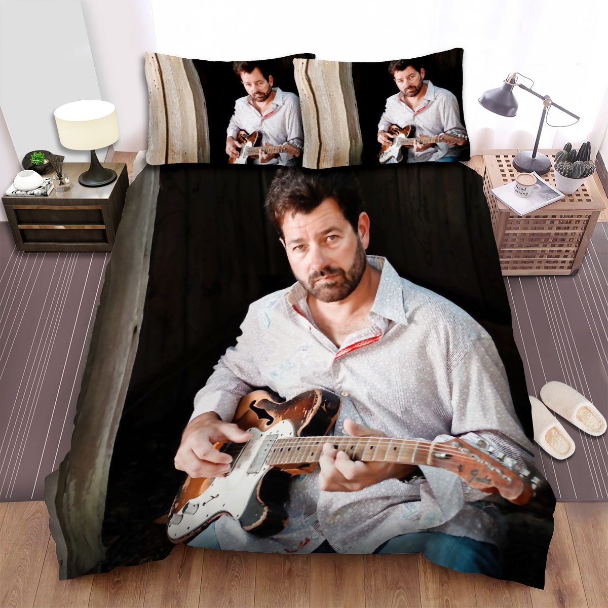 Tab Benoit Photo Art Bed Sheets Spread Duvet Cover Bedding Set - Unique Anime Apparel for Fans
