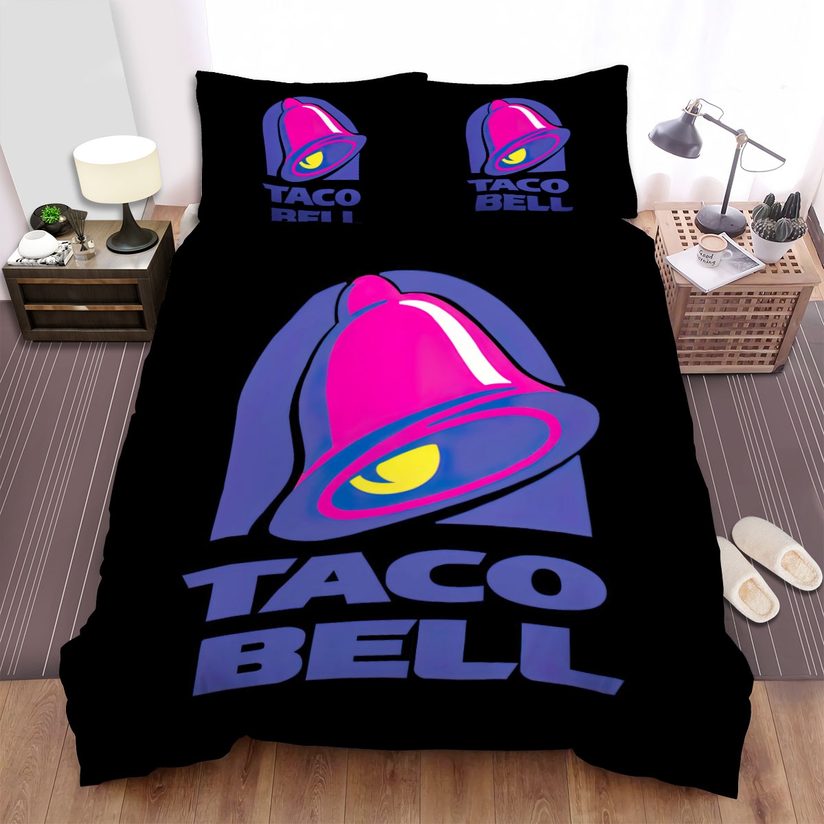 Taco Bell Original Logo Bed Sheets Spread Duvet Cover Bedding Set - Unique Anime Apparel for Fans