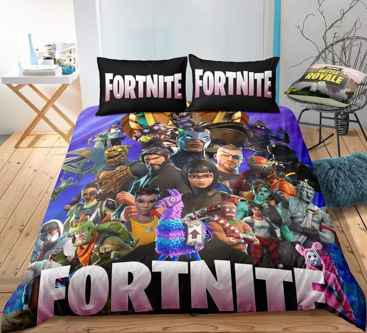 Team 4 Fortnite Gamer Duvet Cover Bedding Set - Unique Anime Apparel for Fans