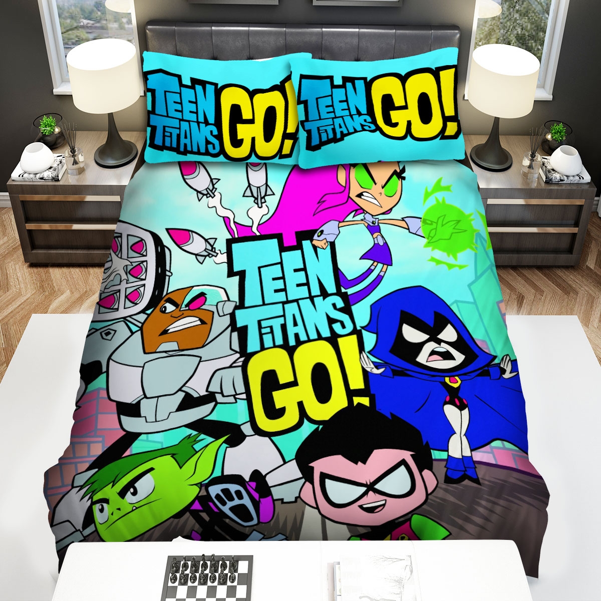 Teen Titans Go Battle Bed Sheets Spread Duvet Cover Bedding Set - Unique Anime Apparel for Fans
