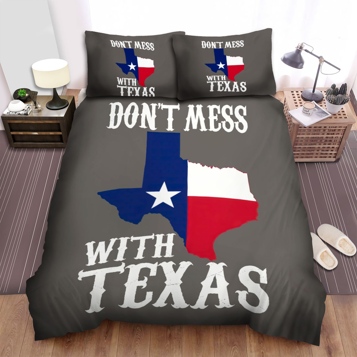 Texas Don't Mess With Texas Bed Sheets Spread Comforter Duvet Cover Bedding Set - Unique Anime Apparel for Fans